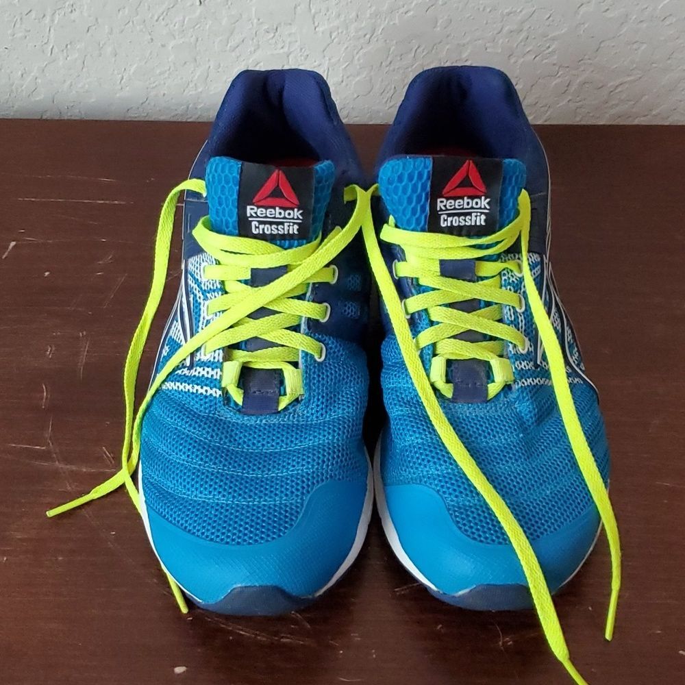 Reebok CrossFit Nano 4.0 Blue Neon Men's Training Shoes - Size 7.5